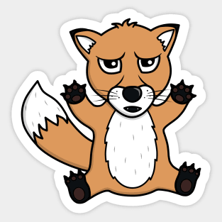 Dangerous Fox with sharp claws will protect you Sticker